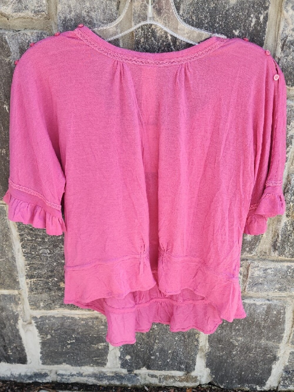 Free People Rose Scoop Neck Short Sleeve Top Small - Picture 10 of 16